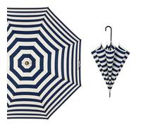 Meichoon Ombrello Automatico Leggero Portatile Compatto con Manico Lungo in Tessuto Rivestito in Vinile per Protezione Solare e Pioggia Design Minimalista a Strisce, 106 cm de diámetro, 89 cm de