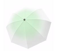 Meichoon Ombrello da viaggio con protezione UV UPF 50+, portatile, compatto, 8 costole, leggero, impermeabile e antivento, design elegante sfumato per le donne, per escursioni e zaino in spalla, Verde