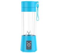 Meichoon Tazza di frullatore elettrico USB personalizzato succo tazza 6 lame con colino 400 ml/14,1 oz per Milkshake Smoothie Frutta Verdura Succo LB33 Blu