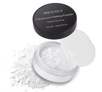 MEICOLY Polvere di fissaggio senza talco con setaccio, polvere per viso sciolto di lunga durata, polvere di colorset di polvere traslucida, finitura opaca, polvere di fissaggio per vernice facciale