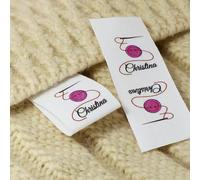 MEIEG 20-100 Pezzi Etichette Personalizzate In Tessuto Di Cotone, Etichette Da Cucire Fatte A Mano Per Artigianato, Abbigliamento E Accessori, Tags Regalo Fai Da Te(Style C)