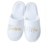 MEIEG Pantofole da Sposa Personalizzate, Pantofole da Sposa Personalizzate con Nome, Pantofole Soffici in Peluche, Regali for Damigelle d'Onore