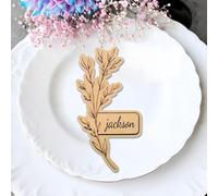 MEIEG Segnaposto In Legno Personalizzati, Segnaposto Con Fiori Per Apparecchiare La Tavola, Decorazioni Per La Tavola Di Nozze Per Gli Ospiti, Decorazioni Personalizzate Per Le Feste