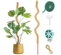 MEIEGOU Palo di muschio da 120 cm, palo di muschio per Monstera, adatto per supporti per piante da interno, supporto pieghevole per bastoncini per piante, adatto per supporto Monstera.