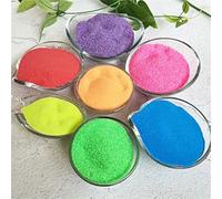 MEIEST 7 Pack Colorful Sabbia magica,Incredibile Sabbia idrofobica Sabbia spaziale,Non ottiene mai sabbia bagnata, Giochi colorati di sabbia, Innovazioni educative Regalo (7 colors)
