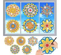 MEIEST Kit per pittura a mosaico con numeri, 6 pezzi, per acchiappasole, mandala artistico, decorazioni 3D, forniture artistiche e artigianali (4)