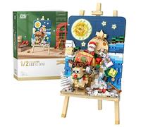 MEIEST Set di mini mattoncini da costruzione 3D di fama mondiale per pittura ad olio, simulazione di particelle di pittura stereoscopica, giocattolo per la casa (Sledge)