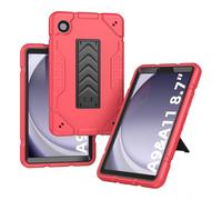 Meifei Custodia per Galaxy Tab A11 / A9 8.7, custodia protettiva resistente in morbido silicone antiurto ad alto impatto per Samsung Tab A9 8.7" 2023 A11 5G 8.7" 2025 SM-X133/X135/X135F Rosso+Nero