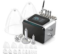 Meifuly Macchina di terapia di vuoto, 3 in 1 insiemi di coppettazione di vuoto, cura della pelle e macchina dell'aerografo, con tazze grandi da 1800 ml e 1500 ml, 0-80 cmHg, touch screen da 5 pollici