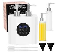 Meifuly Scaldaolio da massaggio per SPA, riscaldatore di oli per il corpo con dispenser di 4 bottiglie, riscaldatore digitale professionale per lozione elettrica per salone di casa, temperatura