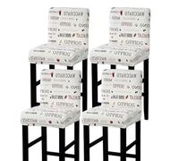 Meigeh Copri Sedie Cucina Coprisedia Elasticizzati con Schienale Basso Coprisedia dello Sgabello da Bar Coprisedia da Pranzo 4 Pezzi Mocha