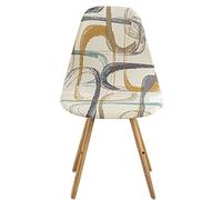 Meigeh Coprisedie da pranzo scandinave Fodera per sedia scandinava per sala da pranzo a forma curva 4 pezzi