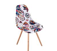 Meigeh Coprisedie Scandinavo 4/6 pezzi Coprisedie Sala da pranzo elasticizzato Fodere per Sala da Pranzo Cucina Coprisedia con Schienale Stampata