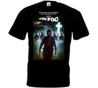 meiguixing The Fog Movie Poster John Carpenter DTG Mens T-Shirt Casual Cotton Unisex Black Tees Black S