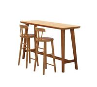 Meihkkud Set tavolo e sedie da bar, set tavolo da pranzo da bar, tavolo da pub moderno rettangolare, facile da montare, for la casa, la cucina, il bar(1 table+2 chairs (B),140cm/55in)