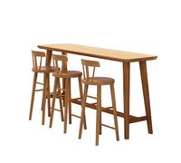 Meihkkud Set tavolo e sedie da bar, set tavolo da pranzo da bar, tavolo da pub moderno rettangolare, facile da montare, for la casa, la cucina, il bar(1 table+3 chairs (B),180cm/71in)
