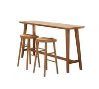 Meihkkud Set tavolo e sedie da bar, set tavolo da pranzo da bar, tavolo da pub moderno rettangolare, facile da montare, for la casa, la cucina, il bar(1 table+2 chairs (A),140cm/55in)