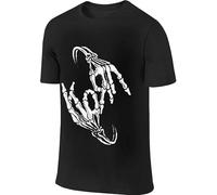 MEIHUANG Korn Band Skeleton Sign Bone Logo Mens T Shirt Size M