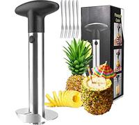 Meihuigo Taglia Ananas, [Migliorato, Rinforzato] [Lama Affilata più Spessa] in Acciaio Inossidabile, Facile da Pulire, Manico Antiscivolo Senza BPA, Affetta Ananas per Anelli di Frutta da Cucina