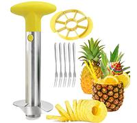 Meihuigo Taglia Ananas, [Migliorato, Rinforzato] [Lama Affilata più Spessa] in Acciaio Inossidabile, Facile da Pulire, Manico Antiscivolo Senza BPA, Affetta Ananas per Anelli di Frutta da Cucina