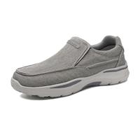 MEIION Canles - Deklan - Scarpe da uomo in tela per il tempo libero, comode e traspiranti, slip-on per l'uso quotidiano, con suola interna ergonomica e supporto per tallone, grigio., 45 EU