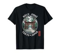 Meiji Jingu Santuario Tokyo Giappone Anime Otaku Kanji Souvenir Maglietta