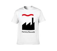 MeiJian Factory Records Retro Record Label Music Happy Mondays T-Shirt White L