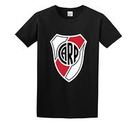 MeiJian Male Escudo del Club River Plate Custom Retro T-Shirt Black S
