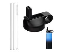 MEIJIAYOU Coperchio di ricambio compatibile con bottiglie Hydro Cell a bocca larga da 1,8 kg, 1134 g, 907,2 g, 680,4 g, 510,3 g, 396,9 g, con 2 cannucce e 1 spazzola per cannuccia