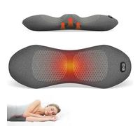 MEIJINEX Cuscino 3 in 1 di supporto lombare, massaggiatore per alleviare il dolore alla sciatica, design ergonomico, con calore e altezza regolabile, per letto e sedia