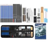 MEIJMJIA YMTECH Kit da Disegno 48 Pezzi - Matite Grafiche, Matite Colorate, Carboncini, Gomme, Temperamatite - Kit Artistico Versatile per Bambini, Adulti, Principianti e Professionisti