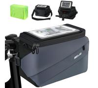MEIJO Borsa Bici Manubrio con Adattatore Manubrio,6.5L Borsa Manubrio Bici e Bici Elettriche Impermeabile Grande Capacità Estino Bici Anteriore Bici e-bike,Blu