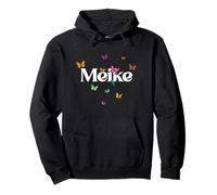 MEIKE - Bellissimo nome di ragazza con farfalle colorate Felpa con Cappuccio