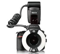 Meike MK-14EXT-N I-TTL Macro Ring Lite Flash con LED AF Assist Lampada per fotocamere Nikon D5100 D3200 D3300 D5200 D90 D850 D3500