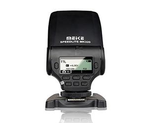 Meike MK-320C Speedlite flash TTL per Canon 5D 6D 7D 60D 70D 100D 550D 1000D 1100D, etc. Canon DSLR, mirrorless, Hot Shoe camera, 2 AA, Cool, Montaggio hot shoe