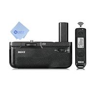 Meike MK-A6500 pro Battery Grip Holder with 2.4G LCD Display Wireless Remote Control for sony A6500 work with 1 or 2 NP-FW50 battery + Mcoplus Cleaning Cloth