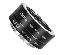 Meike MK-S-AF3A - Adattatore di estensione macro per messa a fuoco automatica (10 mm + 16 mm) per fotocamere Sony E-Mount: Nex3, Nex5, Nex6, A6000, A6300, A6400, A6500, A7II, A9