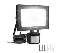 MEIKEE Faretto con Sensore di Movimento 10W, Faro LED Esterno, IP66 Impermeabile LED Esterno, Illuminazione Bianco Freddo 6000K 1000LM, Lampada a Rsparmio Energetico a LED per Cortile