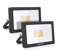 MEIKEE Faretto LED da Esterno, 35W, 3000LM, Faretti a LED per Esterni Impermeabile IP66, Potenti luci 42 LED Interna ed Esterna 2700K Bianco Caldo Per Giardino Cortile Garage Piazza - 2 Pezzi