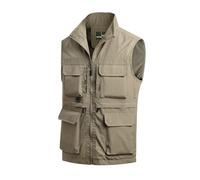MeiLayM Uomo Gilet Multi-Tasca da Pesca All'aperto, Sportivo Leggero Traspirante Senza Maniche per Caccia e Campeggio