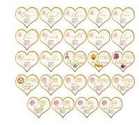 Meilenstein Sticker Baby, Cuore Meilenstein Sticker Mensile Numeri Stickers Performance Stickers Meilenstein Card Foto Puntelli Regalo Memoriale Gravidanza Ciclo Adesivi 24 pezzi