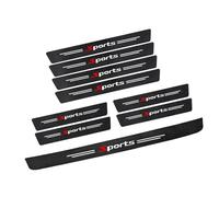 MEILIANQIPEI 9 Pezzi Protezione Battitacco per Land Rover Defender L663 110 2020-2025, Carbonio Pellicola Protettiva Resistente Adesivo Soglia Fibra di Carbonio