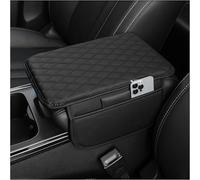 MEILIANQIPEI Cuscino Bracciolo Auto per MG ZS 2021-2024, Protezione Console Centrale Copertura Bracciolo Impermeabile Imbottito Morbido Comfort Nero