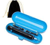meilinkeji Custodia per Spazzolino Elettrico compatibile con Oral B/Oral-B Pro/iO/Philips Sonicare/Demita/Bitvae e la maggior parte degli Spazzolini Elettrici, Include 1 Pochette per Caricatore, Blu