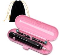 meilinkeji Custodia per Spazzolino Elettrico compatibile con Oral B/Oral-B Pro/iO/Philips Sonicare/Demita/Bitvae e la maggior parte degli Spazzolini Elettrici, Include 1 Pochette per Caricatore, Rosa