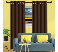 MEILIPA Tende Finestre 1 Pezzo Set 150 x 280 cm Antirumore/Porta Finestra Casa/Vari Colori Tende Cucina, Finestre per Camera da Letto Moderne, marrone