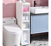 MEILISHAOMEI Armadietto da bagno alto e stretto, cassettiera verticale con 2/3/4/5/6 cassetti in plastica di grande capacità, cassetto sottile con ruote, armadio portaoggetti accanto a T