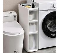 MEILISHAOMEI Armadietto da bagno alto e stretto, cassettiera verticale con 2/3/4/5/6 cassetti in plastica di grande capacità, cassetto sottile con ruote, armadio portaoggetti accanto a T