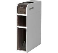 MEILISHAOMEI Armadietto da pavimento stretto da bagno, armadio sottile per carta igienica con cassetti trasparenti e rotelle, in plastica, per bagno, camera da letto, soggiorno, piccolo spazio
