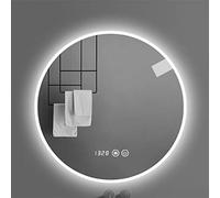 MEILISHAOMEI Specchio Illuminato a LED per Bagno, Montaggio a Parete, Specchio antiappannamento, Interruttore con sensore Touch, Temperatura di Colore variabile Bianco/Caldo/Neutro